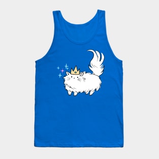 White Fluffy Cat Princess Tank Top